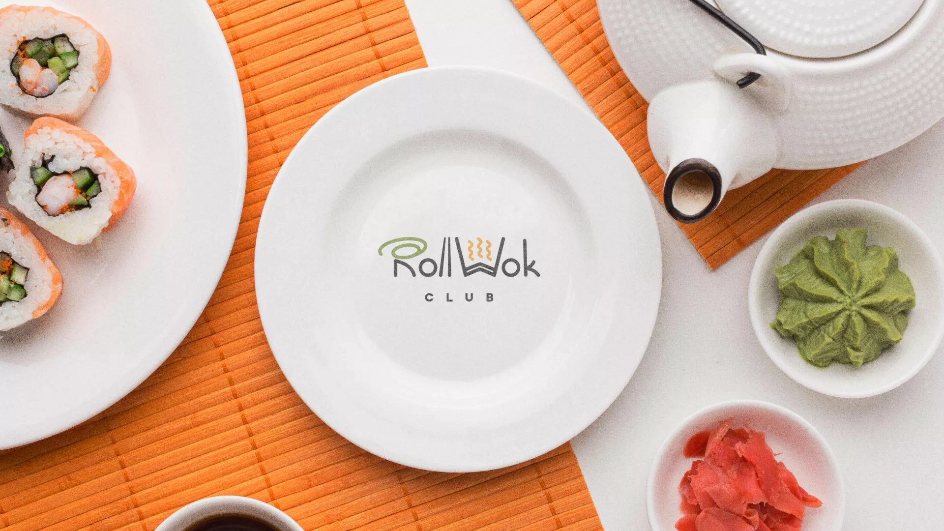 Разработка логотипа и фирменного стиля в Марксе для суши-бара «Roll Wok Club» Разработка логотипа и фирменного стиля в Марксе для суши-бара «Roll Wok Club»